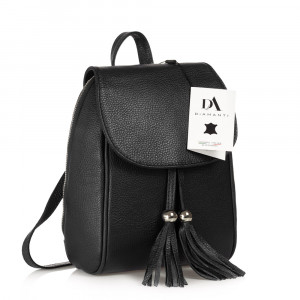 Rucsac dama din piele naturala DiAmanti Giuseppe Nero